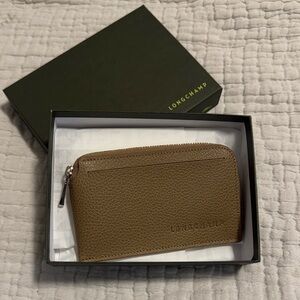 Longchamp Tan Leather Card Holder